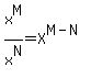 x%5EM%2Fx%5EN=X%5E%28M-N%29