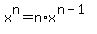 x%5En+=+n%2Ax%5E%28n-1%29
