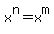 x%5En+=+x%5Em