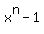 x%5En-1
