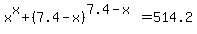 x%5Ex%2B%287.4-x%29%5E%287.4-x%29=514.2
