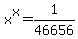 x%5Ex+=1%2F46656+