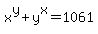 x%5Ey%2By%5Ex=1061