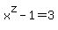 x%5Ez+-+1+=+3