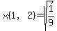 x+%281%2C2%29+=+sqrt%281%2F9%29