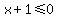 x+%2B+1+%3C=+0