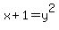 x+%2B+1+=+y%5E2