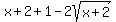 x+%2B+2+%2B+1+-+2sqrt%28x%2B2%29