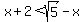 x+%2B+2+%3C+sqrt%285%29+-+x