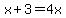 x+%2B+3+=+4x