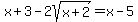 x+%2B+3+-+2sqrt%28x%2B2%29=+x+-5