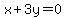 x+%2B+3y=0