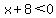 x+%2B+8%3C+0