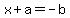 x+%2B+a+=+-b