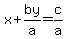 x+%2B+by%2Fa+=+c%2Fa+