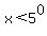 x+%3C+5%5E0