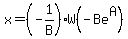 x+=+%28-1%2FB%29W%28-Be%5EA%29