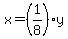 x+=+%281%2F8%29y