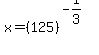 x+=+%28125%29%5E%28-1%2F3%29