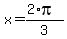 x+=+%282%2Api%29%2F3