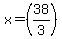 x+=+%2838%2F3%29