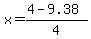 x+=+%284+-+9.38%29%2F4+