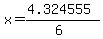 x+=+%284.324555%29%2F%286%29+
