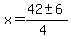 x+=+%2842+%2B-+6%29%2F%284%29