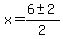 x+=+%286+%2B-+2%29%2F2+