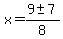 x+=+%289+%2B-+7%29%2F8