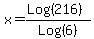 x+=+%28Log%28216%29%29%2FLog%286%29