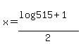 x+=+%28log%28515%29+%2B+1%29%2F2