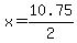 x+=++10.75%2F2+