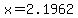 x+=++2.1962