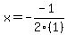 x+=+-%28-1%29%2F2%281%29