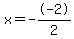 x+=+-+-+2%2F2