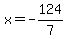 x+=+-+124%2F7