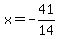 x+=+-+41%2F14