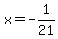 x+=+-1%2F21