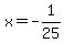 x+=+-1%2F25