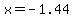 x+=+-1.44+