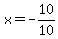 x+=+-10%2F10