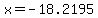 x+=+-18.2195