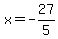 x+=+-27%2F5