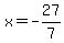 x+=+-27%2F7