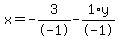 x+=+-3%2F-1+-+1%2Ay%2F-1
