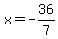 x+=+-36%2F7