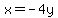 x+=+-4y