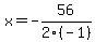 x+=+-56%2F2%28-1%29