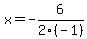 x+=+-6%2F2%28-1%29